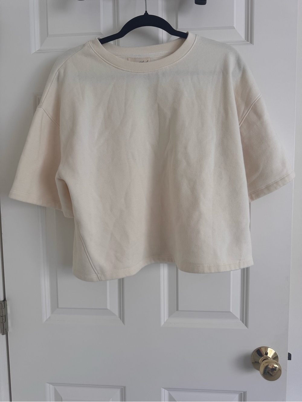Universal Thread Cream Short-Sleeve Boxy Tee